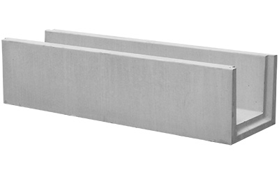 Slibvanggoot XL 199,5 x 63 x 50 cm Vellingkant Onbehandeld